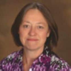 A headshot of author Katie Hebert